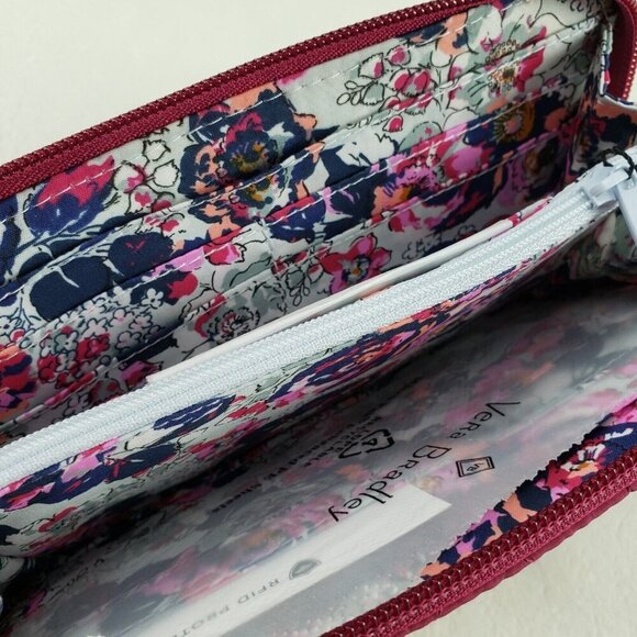 Vera Bradley Ultralight Accordian Wristlet Wallet Purse Red Card Holder RFID NEW - Picture 9 of 12